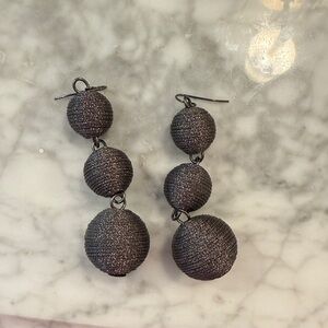 Grey Woven Bauble Bar drop earrings